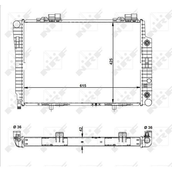 Nrf 51281 - Oe 2025003203 Radiatore, Raffreddamento Motore Per Classe C (W202), Classe C (S202), Classe E (W210), Slk (R170)-image