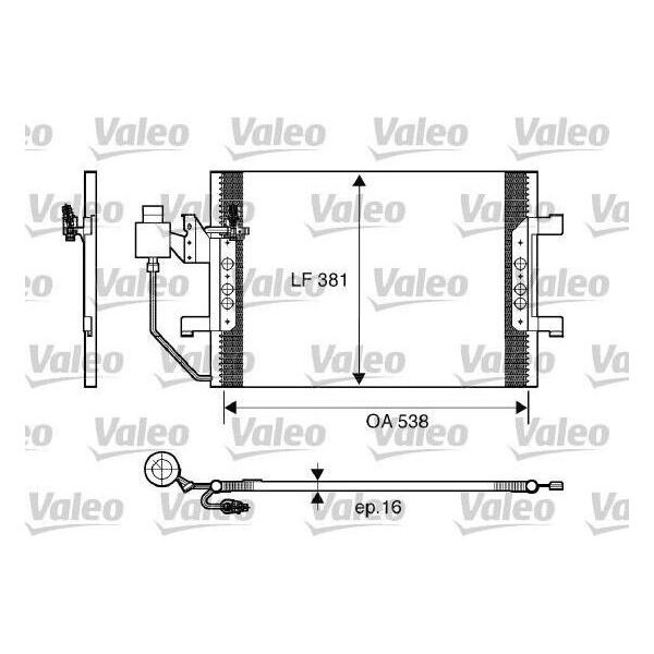 Valeo 817504 - Condensatore Aria Condizionata Oe 1685000354 Per Classe A (W168), Classe M (W164), Vaneo (414)-image