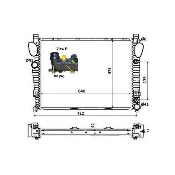 Nrf 58366 - Oe 2205002003 Radiatore, Raffreddamento Motore Per Classe S (W220), Classe S (C215), Sl (R129), Sl (R230)-image