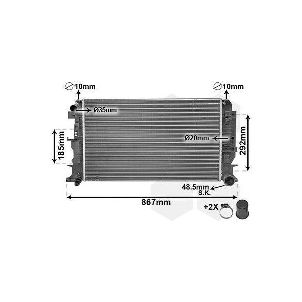 Van Wezel 58002271 - Oe 9065000002 Radiatore, Raffreddamento Motore Per Sprinter (W906), Crafter (2E), Crafter (2F)-image