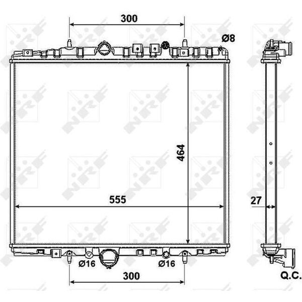 Nrf 58373 - Radiatore Oe 1330H8, Raffreddamento Motore Per C8 (Ea, Eb), 807 (Eb)-image
