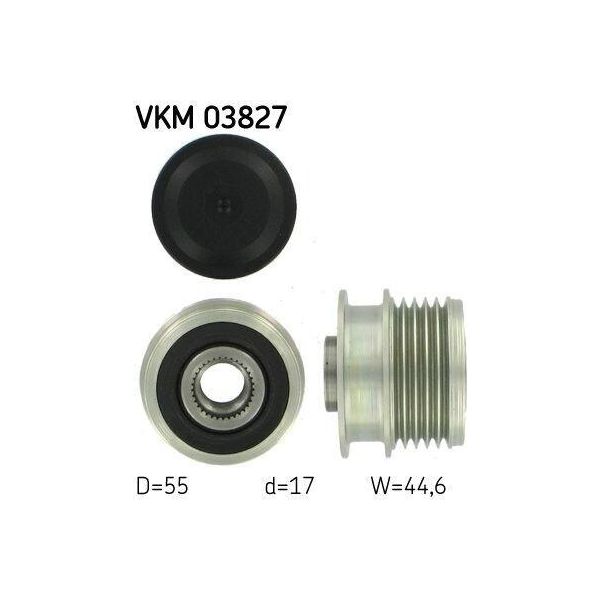 Skf Vkm 03827 - Puleggia Alternatore Oe 166 155 02 15 Per Classe A (W168), Vaneo (414)-image