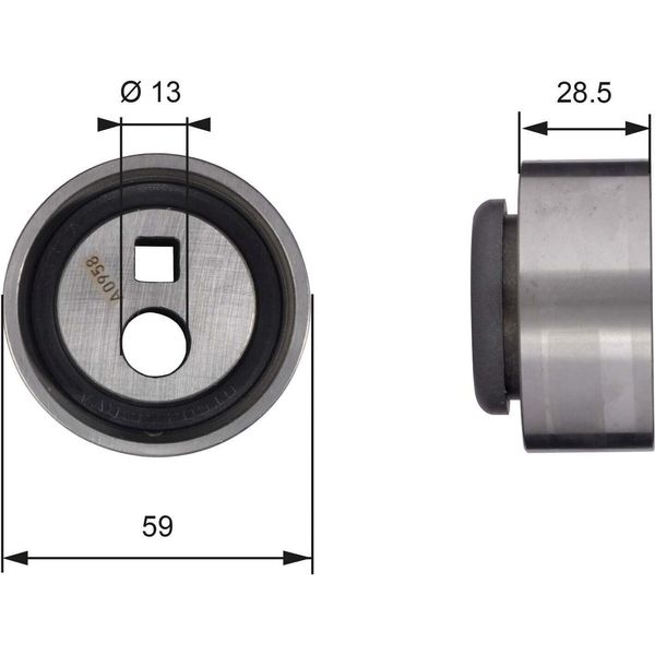 Gates T41130 - Oe 0829 30 Puleggia Tenditore, Cinghia Di Distribuzione Per Saxo, Xsara, Zx (N2), 106 Ii-image