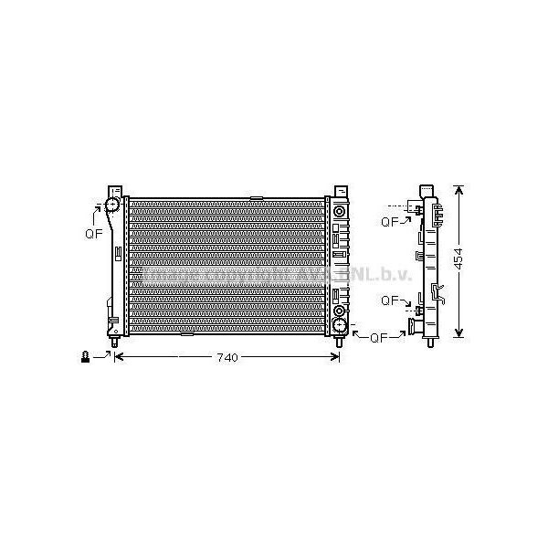 Prasco MSA2286 - Oe 2035000503 Radiatore, Raffreddamento Motore Per Classe C (W203), Classe C (CL203), Classe C (S203), Clk (C209), Clk (A209), Slk (R171)-image