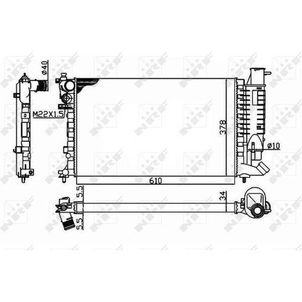 Nrf 58092 - Oe 1301J4 Radiatore, Raffreddamento Motore Per Zx (N2), 306-image