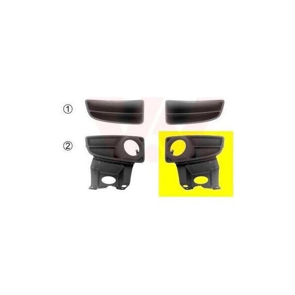 Van Wezel 1709593 - Oe 735357174 Griglia Di Ventilazione, Sinistra Per Panda-image