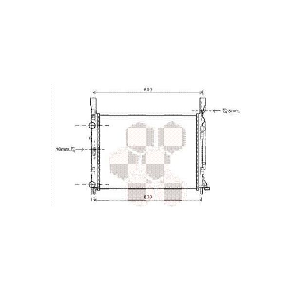 Van Wezel 43002469 - Oe A415 500 0002 Radiatore, Raffreddamento Motore Per Citan (W415), Kangoo (Kw), Kangoo (Fw)-image