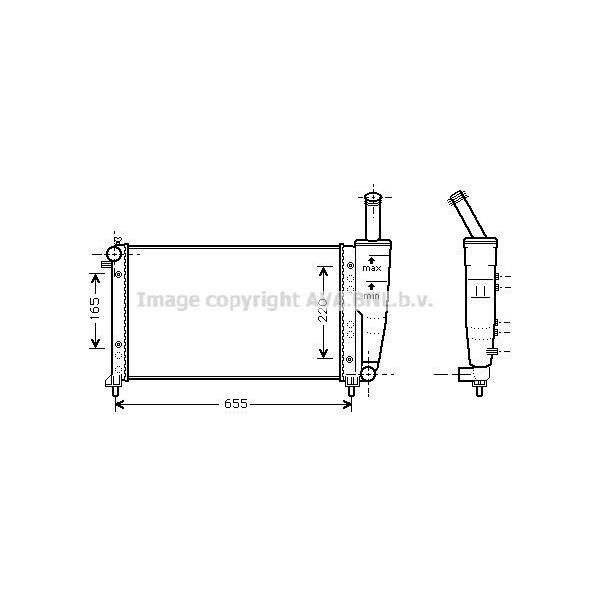 Prasco FTA2218 - Radiatore Oe 46524603, Raffreddamento Motore Per Punto-image