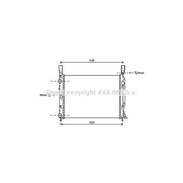 Prasco RTA2469 - Radiatore Oe 4155000002, Raffreddamento Motore Per Citan (W415), Kangoo (Kw), Kangoo (Fc), Kangoo (Fw)-image