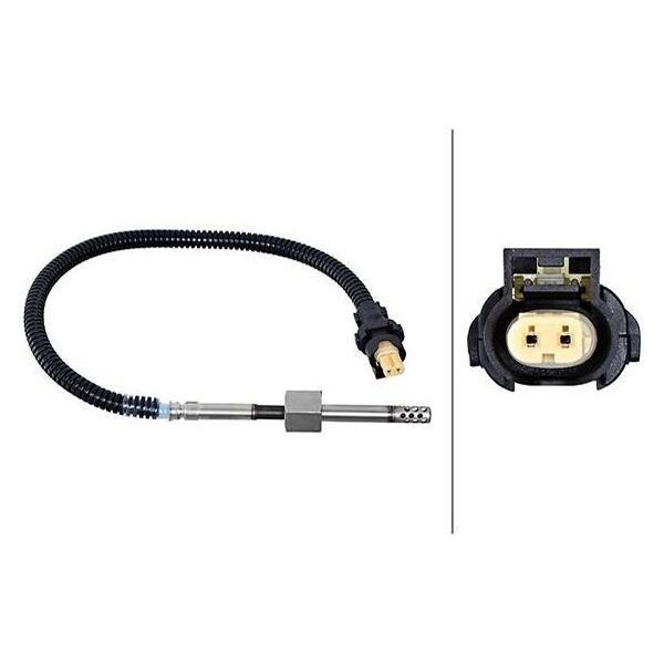 Hella 6PT 010 376-381 - Oe 9055202 Sensore Di Temperatura Dei Gas Di Scarico Per Classe C (W205), Classe C (A205), Classe C (C205), Classe C (S205), Cls (C218), Cls (X218), Classe E (W212), Classe E (A207), Classe E (C207), Classe E (S212), Glc (X253)-image