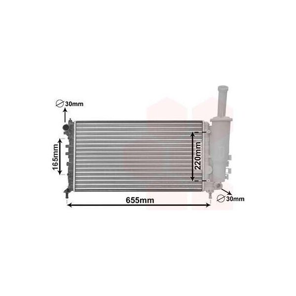Van Wezel 17002999 - Radiatore Oe 46778148, Raffreddamento Motore Per Punto-image