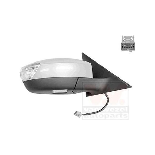 Van Wezel 1887818 Specchietto Retrovisore Esterno Destro Per Ford S-MAX (WA6) Convesso Riscaldato Con Primer-image