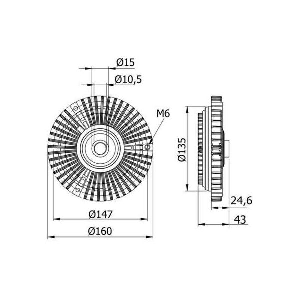 Mahle Cfc 52 000S - Oe 2005122 Frizione, Ventola Radiatore Per Sprinter (W901, W902), Sprinter (W903), Sprinter (W904)-image