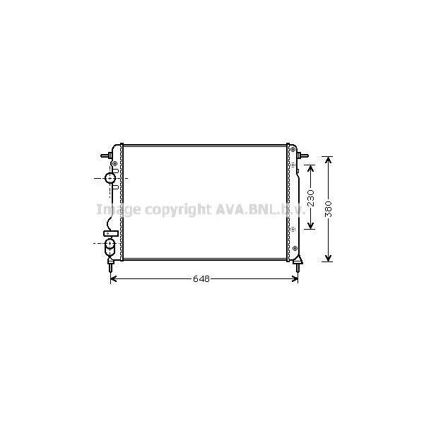 Prasco RTA2312 - Radiatore Oe 8200189288, Raffreddamento Motore Per Logan, Sandero, Logan I, Megane I, Scenic I-image