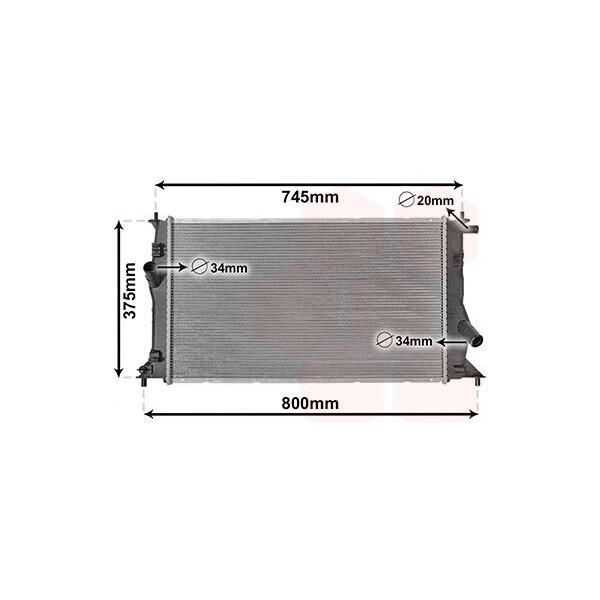 Van Wezel 27002183 - Radiatore Oe LFB17 15 200A, Raffreddamento Motore Per 5 (CR19)-image
