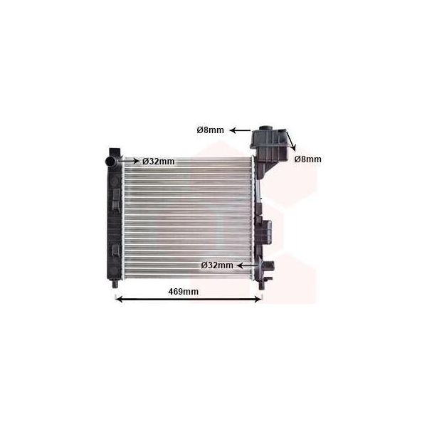 Van Wezel 30002247 - Oe 1685000002 Radiatore, Raffreddamento Motore Per Classe A (W168)-image