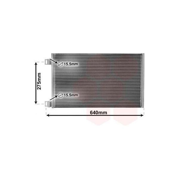 Van Wezel 43005444 Condensatore Climatizzatore Condensatore Climatizzatore Adatto Per MERCEDES-BENZ Citan Furgone (415)-image