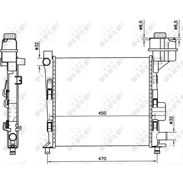 Nrf 58252 - Oe 1685000002 Radiatore, Raffreddamento Motore Per Classe A (W168)-image