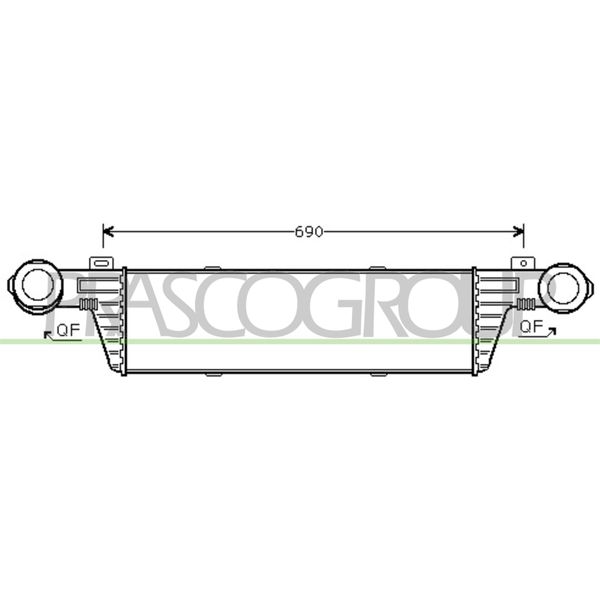 Prasco ME035N002 - Intercooler Oe 2105001400 Per Classe E (W210), Classe E (VF210), Classe E (S210)-image