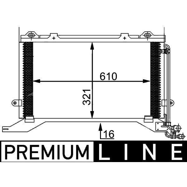 Mahle Ac 248 000P - Oe 210 830 06 70 Condensatore Aria Condizionata Per Classe E (W210), Classe E (VF210), Classe E (S210)-image