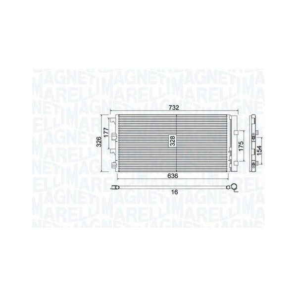 Magneti Marelli 350203797000 - Oe 8200880551 Condensatore Aria Condizionata Con Essiccatore Per Duster-image