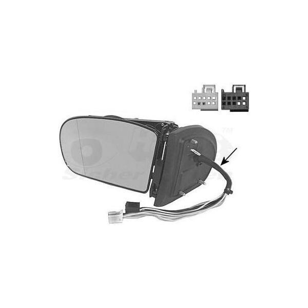 Van Wezel 3032857 - Oe 2038106576 Specchio Esterno, Sinistro Per Classe C (W203), Classe C (CL203), Classe C (S203)-image