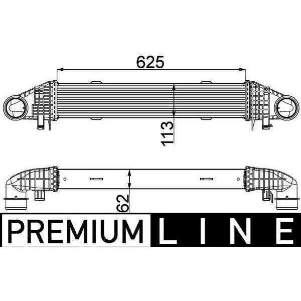 Mahle Ci 359 000P - Intercooler Oe 204 500 05 00 Per Classe C (W204), Classe C (S203), Classe C (S204), Classe E (W212)-image