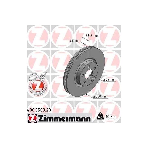 Zimmermann 400.5509.20 - Disco Freno Per Vito (W447)-image