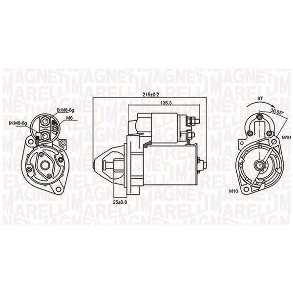 Magneti Marelli 063721075010 - Motorino Di Avviamento, Starter Per Vito (W638), Sprinter (W904), Sprinter (W903), Sprinter (W901, W902), Slk (R170), Classe M (W163), Classe E (C124), Classe E (A124), Classe E (W210), Classe E (W124), Clk (A208), Clk (C208), Classe C (S203), Classe C (CL203), Classe C (W203), Classe C (W202)-image