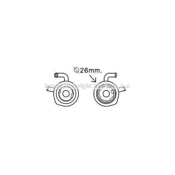 Prasco RT3611 - Radiatore Olio Oe 8200068115 Per Logan, Clio Ii, Clio Iii, Kangoo (Fc), Logan I, Megane Ii, Modus (F/JP0), Scenic Ii, Thalia I (Lb), Thalia Ii (Lu)-image