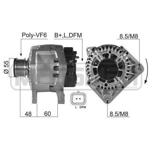 Era 210394A - Alternatore Oe 23100 00Q0G Per Duster, Logan, Sandero, Micra Iii (K12), Note (E11, NE11), Qashqai +2 I (J10), Tiida (C11), Clio Ii, Clio Iii, Grand Scenic Ii (Jm), Kangoo (Kc), Kangoo (Fc), Logan I, Twingo Ii (CN0), Thalia Ii (Lu), Thalia I (Lb), Scenic Ii, Megane Ii-image