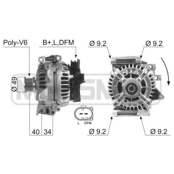 Era 210133A - Alternatore Oe 012 154 59 02 Per Classe E (W211), Classe E (S210), Classe E (S211)-image