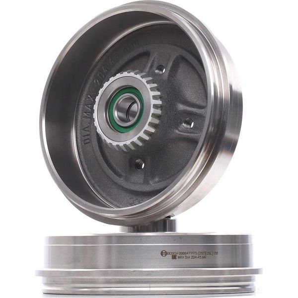 Bosch 0 986 477 175 - Oe 6001547703 Tamburo Del Freno Con Cuscinetto Ruota Per Twingo I (S06), Twingo I (C06), Thalia Ii (Lu), Thalia I (Lb), Logan Ii, Logan I, Clio Ii-image