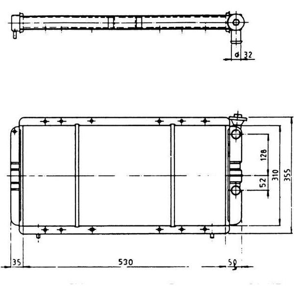 Nrf 56098 - Radiatore Oe 7700417175, Raffreddamento Motore Per Clio Ii, Kangoo (Kc), Kangoo (Fc), Thalia I (Lb)-image