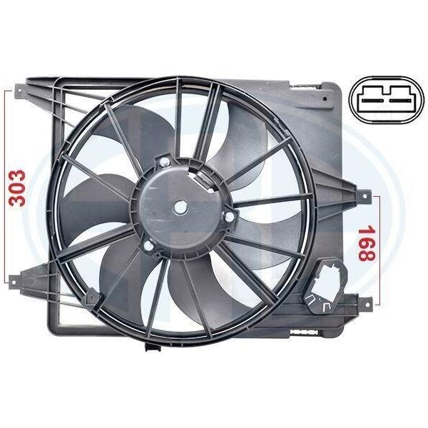 Era 352086 - Oe 60 01 546 844 KüHlerlüFter Per Logan, Sandero, Logan I-image