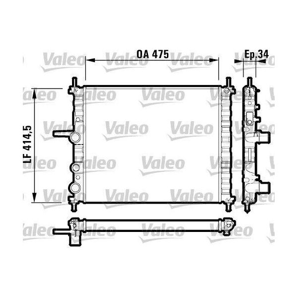 Valeo 732557 - Radiatore Oe 46514942, Raffreddamento Motore Per Brava, Bravo, Marea, Multipla-image
