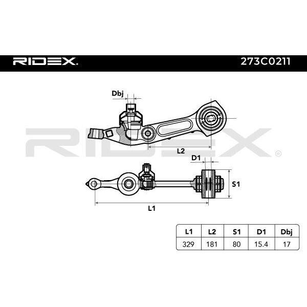 Ridex 273C0211 - Oe 220 330 43 07 Braccio Di Controllo Per Classe S (W220)-image