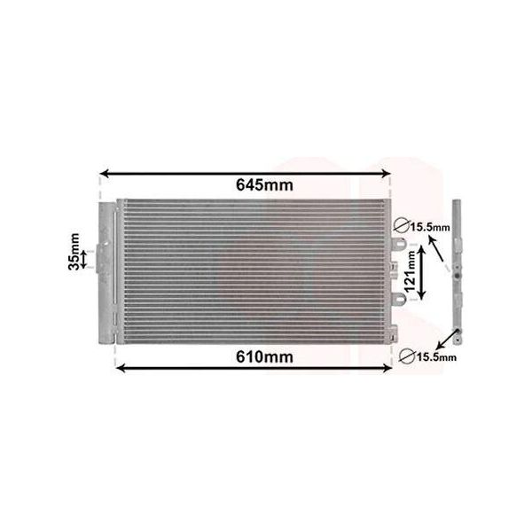 Van Wezel 17005298 - Oe 51712975 Condensatore Aria Condizionata Con Essiccatore Per Punto-image