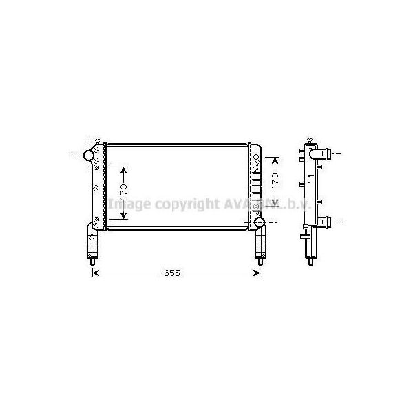 Prasco FTA2263 - Radiatore Oe 46749000, Raffreddamento Motore Per Doblo-image