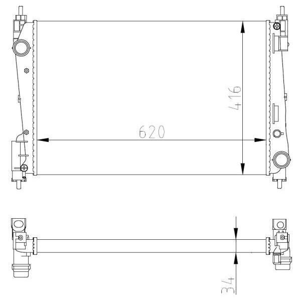 Nrf 54752A - Oe 55700448 Radiatore, Raffreddamento Motore Per Punto, Corsa D (S07)-image