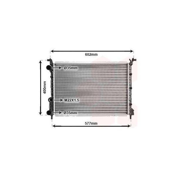 Van Wezel 17002232 - Radiatore Oe 46453389, Raffreddamento Motore Per Palio-image