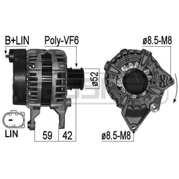 Era 209563A - Alternatore Oe 808 15 03 Per Classe C (W204), Classe C (W205), Classe C (A205), Classe C (C204), Classe C (C205), Classe C (S204), Classe C (S205), Classe E (W212), Classe E (W213), Classe E (A207), Classe E (A238), Classe E (C207), Classe E (C238), Classe E (S212), Classe E (S213), Classe Glk (X204), Slc (R172), Slk (R172)-image