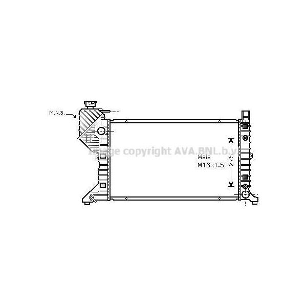 Prasco MSA2182 - Radiatore Oe 9015002800, Raffreddamento Motore Per Sprinter (W901, W902), Sprinter (W903), Sprinter (W904)-image