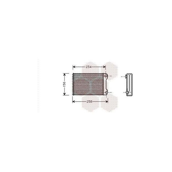 Van Wezel Scambiatore Di Calore Per Riscaldamento Interno 17006242 Per Fiat Punto (188)-image
