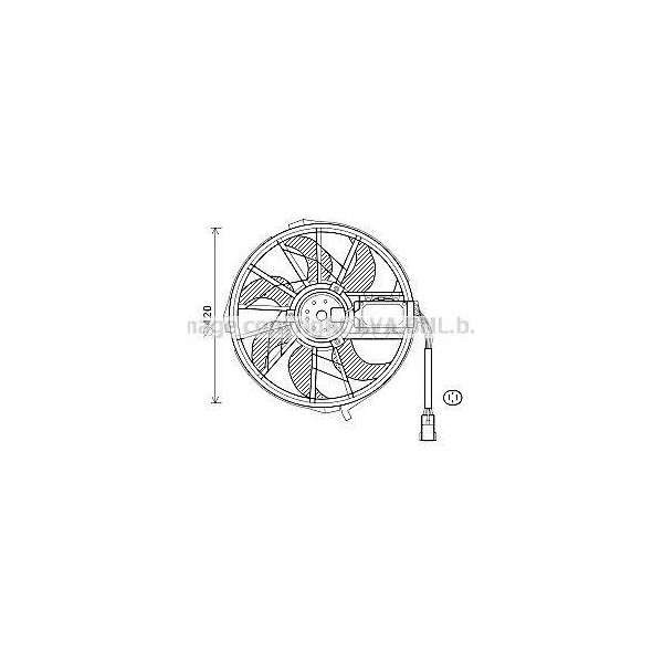 Prasco MS7656 - Ventola Radiatore Oe 1695060399 Per Classe A (W169), Classe B (W245)-image