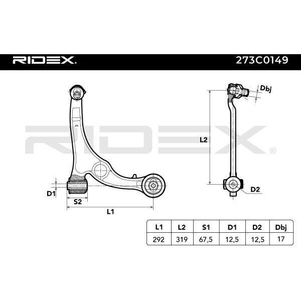 Ridex 273C0149 - Braccio Di Controllo Oe 50700779 Per Stilo-image