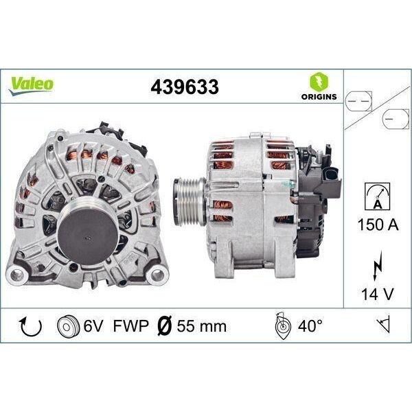 Valeo 439633 - Alternatore Oe 1506300 Per Fiesta Vi, 2 (De, Dh)-image
