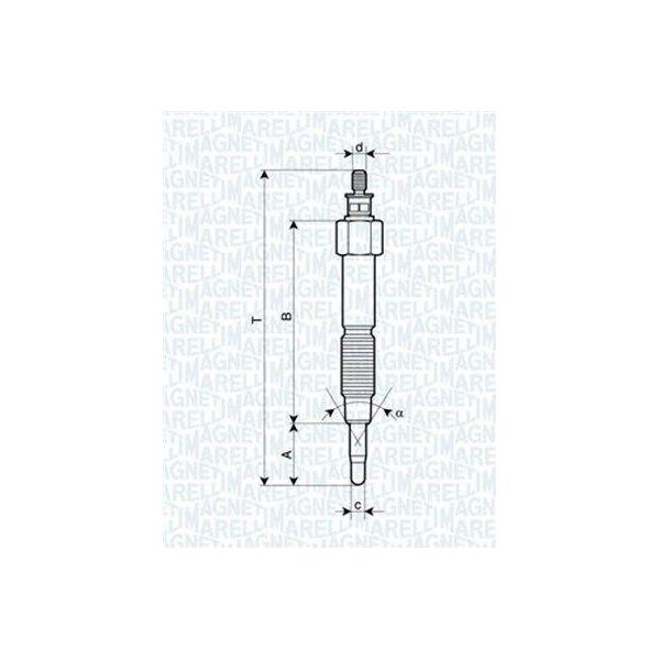 Magneti Marelli 062900093304 - Candeletta Per Almera I (N15), Primera (P10), Primera (W10)-image