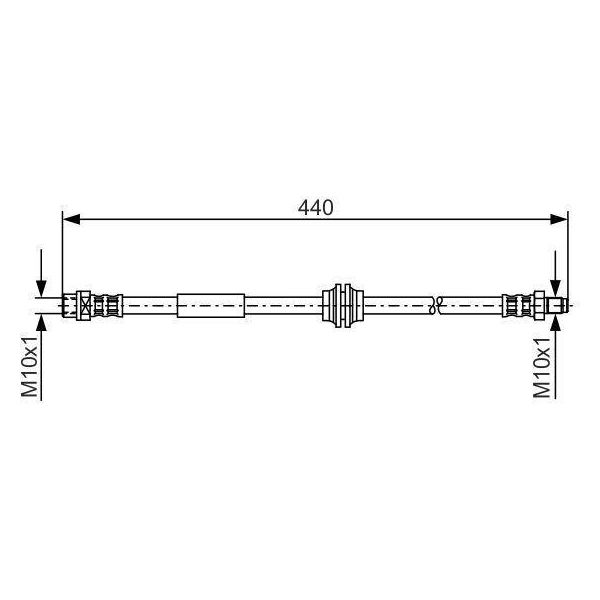 Bosch 1 987 476 808 - Oe 34 30 6 763 682 Bremsschlauch FüR R50, R53, R59, R58, R55, R57, R52, R56-image