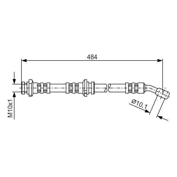 Bosch 1 987 476 801 - Tubo Freno Oe 46210 0M000 Per Almera I (N15)-image